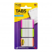 3M Post-It Durable Filing Tabs 686L-PGO 25mm Pink Green Orange