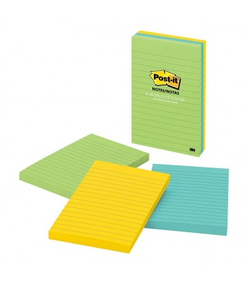 3M Post-it Lined Notes 660-3AU 101x152mm Jaipur Pack of 3