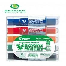 Pilot Marker V Board Bullet Medium Tip 5 Colour Pack (WBMA-VBM-MS-5BG)