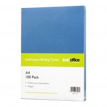 Icon Binding Covers A4 Blue 250gsm Pack 100