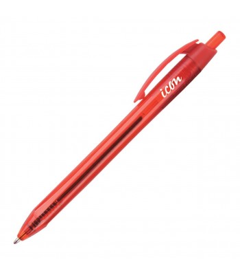 Icon Ballpoint Retractable Pen Triangular Medium Red - Pack 10
