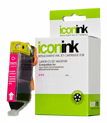 Icon Compatible Canon CLi-521 Magenta Ink Cartridge - 360 pages