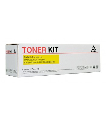 Icon Compatible Oki C5600/C5700 Yellow Toner Cartridge - 2,000 pages