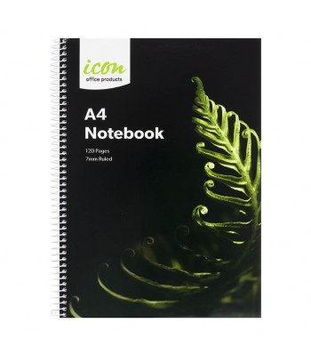 Icon Spiral Notebook A4 Soft cover 120 page - Pack 3