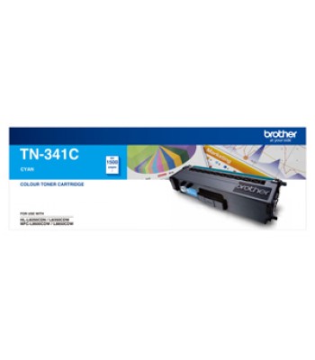 Brother Genuine TN341 Cyan Toner Cartridge - 1,500 pages