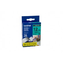 Brother Genuine 12mm Black Text on Green Tape - 8 metres (TZe731)