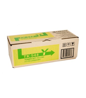 Kyocera Genuine TK544Y Yellow Toner Cartridge (TK-544Y) - 4,000 pages - 1 Left! 